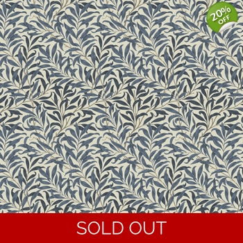 REMNANT - William Morris - Standen - Willow Boughs - Navy - Fat Quarter